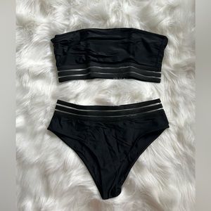 High Waisted Black Bikini